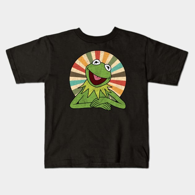 Vintage Kermit The Frog Kids T-Shirt by valentinahramov